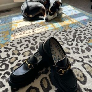 GUCCI Horsebit lug sole loafer
